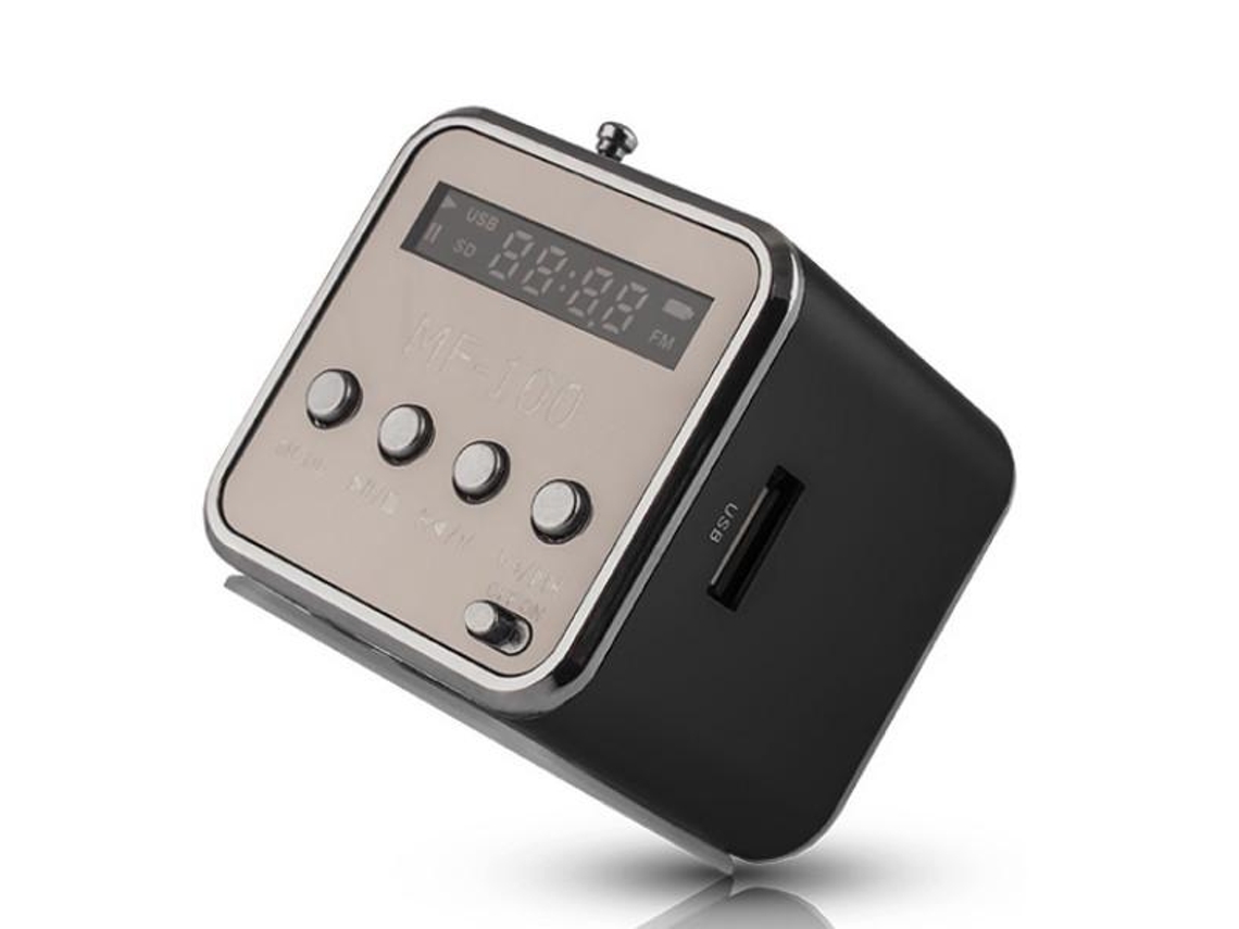 Rádio Fm Portátil com Leitor Usb / Micro-Sd