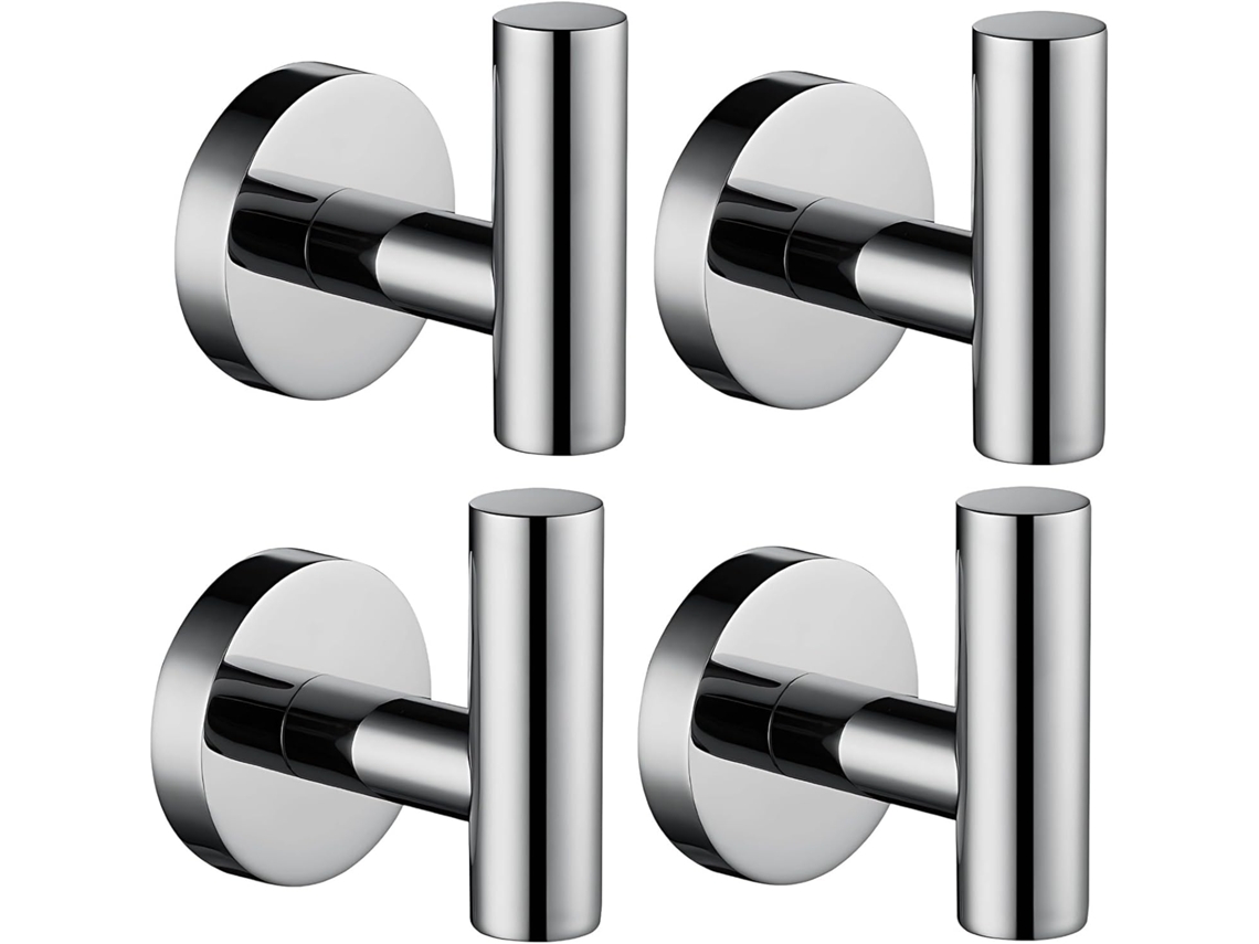 Conjunto De 4 Ganchos Aço Inoxidável Para Toalhas Banheiro,