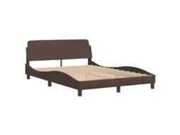 Bed Frame, Bed Frames Vidaxl Marrom Couro Artificial (120 X 200 Cm)