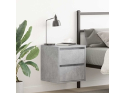 Vidaxl Mesas De Cabeceira Parede 2 Pcs 38x34x40 Cm Cinza Cimento