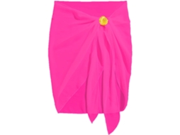 Canga de praia feminina em chiffon, saia curta e vestido de banho SFUSHOS