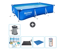 Bestway Piscina Bestway Steel Pro Retangular - 300x201x66 Cm - 6-peças S22079