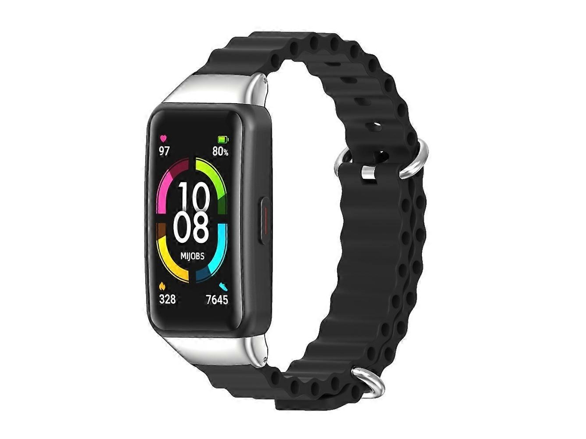 Pulseira De Silicone Respirável Mijobs Cs Marine Para Huawei Band 7 / 7 Nfc