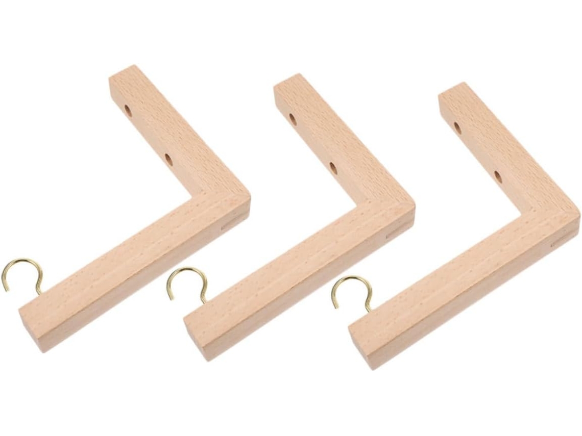 Kit de 3 Ganchos para Plantas Inoomp com Parafusos e Buchas, Suportes de Parede para Vasos de Plantas, Floreiras, CHABERLU