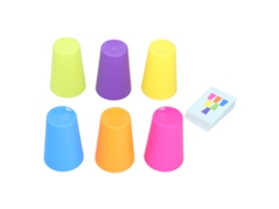 Primerox brinquedos de Copo de Empilhar para Bebês Educativos com Cartões Coloridos 3+ Anos
