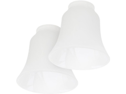 Conjunto de 2 Luminárias Pendentes de Vidro E27 com Luz Suave para Sala de Estar. SFUSHOS