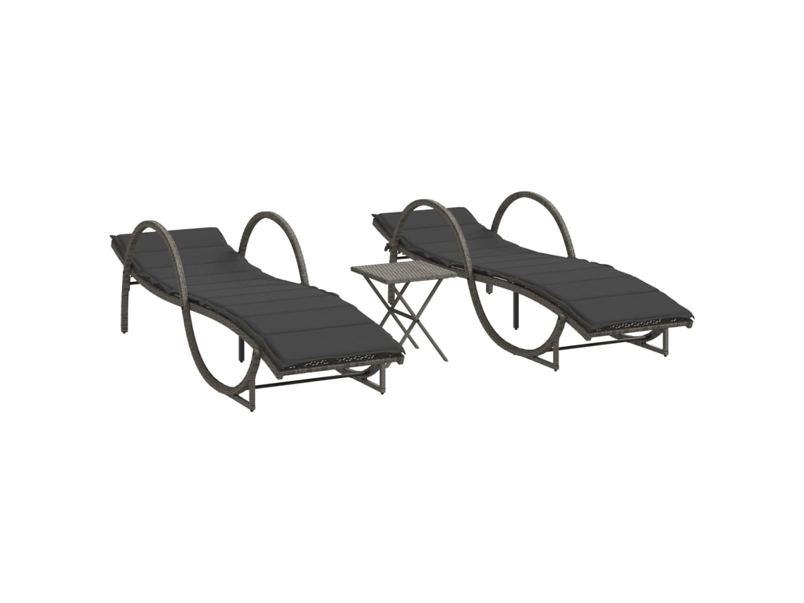 Sun Lounger, Sun Loungers Vidaxl Cinzeto Rattan / Vime (n/a)