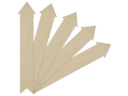 Cogumelos decorativos criativos Deco 30 x 6 cm Madeira compensada 5 peças para pendurar