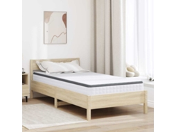 Vidaxl Colchão Médio Macio 90 X 200 Cm Branco E Cinza