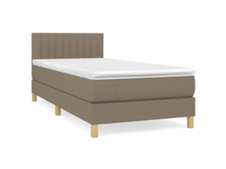 Box Spring Bed, Box Spring Beds Vidaxl Cinzento-acastanhado Tecido (100 X 200 Cm)