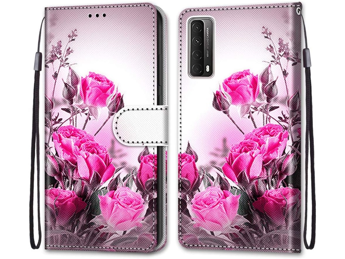 Capa Padrão Fiore para Huawei P Smart 2021 HONGWE. Anti-Choque com Porta-Cartões Multicor