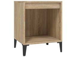 Bedside Cabinet, Bedside Cabinets Vidaxl Marrom Madeira Processada (n/a)