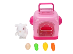 Mali brinquedo de Coelho Elétrico Saltitante Conjunto Gaiola de Cuidado Suave Plástico para Crianças