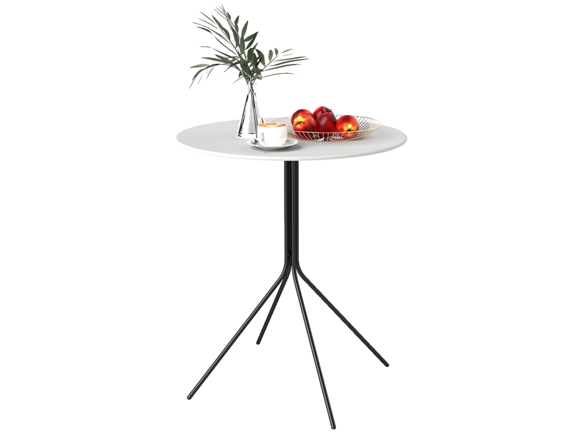 Mesa de jantar extensível 80/160 cm para 4 a 6 pessoas ZENCORE SERVICES preta