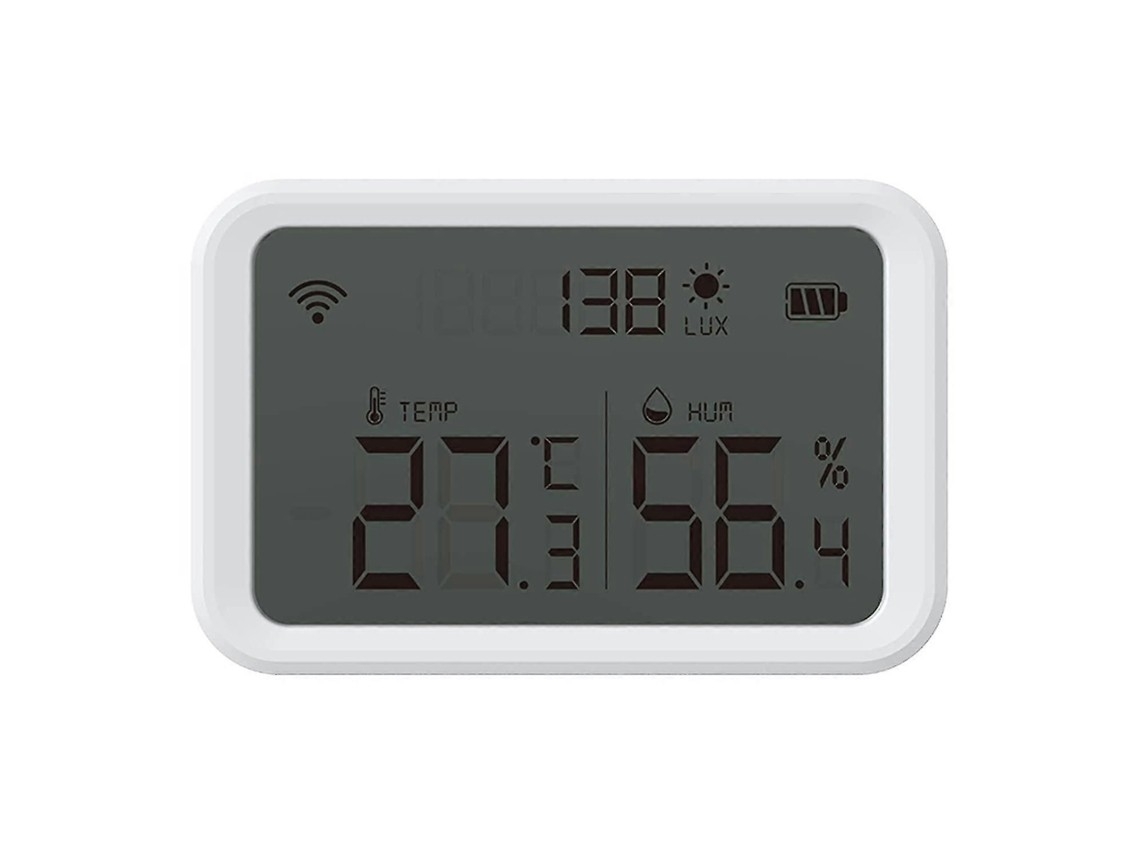 Zigbee Wireless Smart Thermometer And Hygrometer With Temperature And Humidity Sensor, App Notifications, And Data Export.
