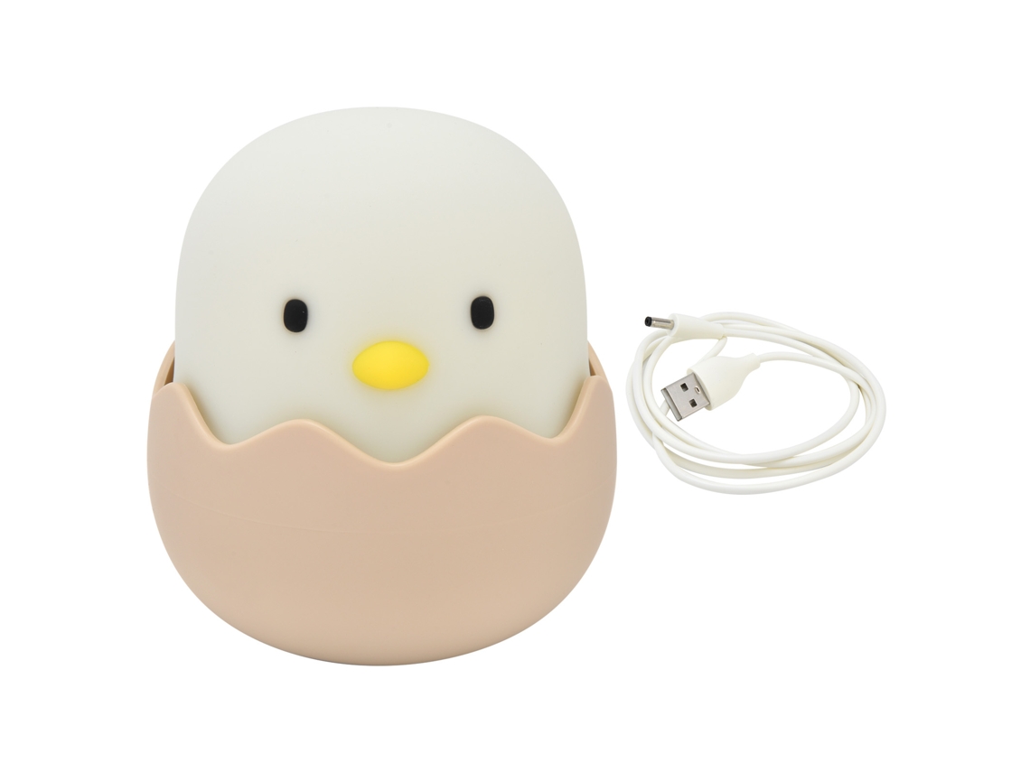 Luz Noturna de Silicone 3d Frango Fofo para Crianças, Lâmpada de Mesa de Cama Ajustável e Durável | S/MARCA