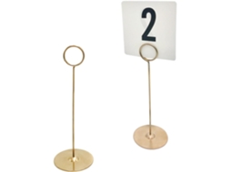 Conjunto de 12 Suportes para Números Mesa Topbathy, Cor Aleatória, 12, Aço Inoxidável Dourado, Reutilizáveis e