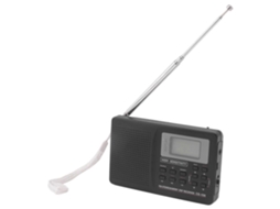 Rádio de Banda Completa Am/sw/lw/tv/fm com Receptor Frequência Total para Recepção Fm e Alarme Tempori Zação. GOKOCO