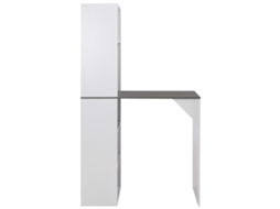 Mesa de bar com armário 115x59x200 cm branca MAISON EXCLUSIVE