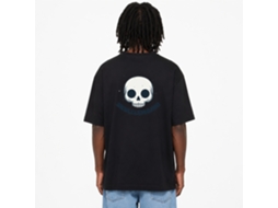 Rockinstone Skullllemojiiii! Camiseta preta com estilo de designer exclusivo