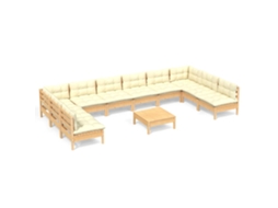 Garden Lounge Set, Garden Lounge Sets Vidaxl Creme Madeira De Pinho (n/a)