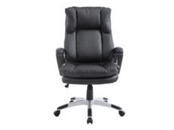 Cadeira De Escritório Giratória De Ergonómica Com Apoio Para Os Braços E Altura Ajustável 66x71x110-120,5 Cm Preto