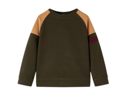 Sweatshirt Para Criança Cor Caqui-escuro E Camel 140