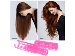 Rolete De Cabelo Plástico Para Modelagem Diy Com 12 Peças - Ferramenta De Penteado Sem Danos Aos Cabelos
