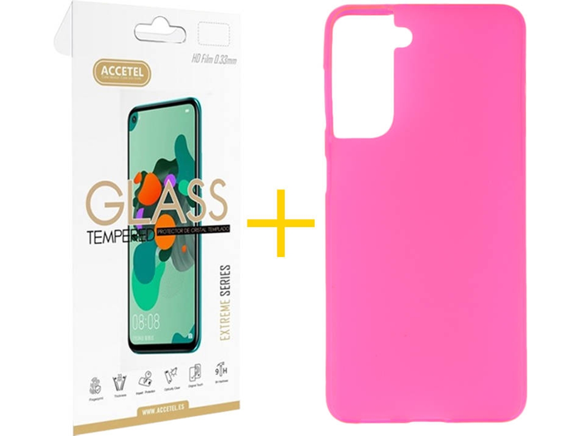 Capa + Película para Samsung Galaxy S22 Plus 5G ACCETEL Rosa