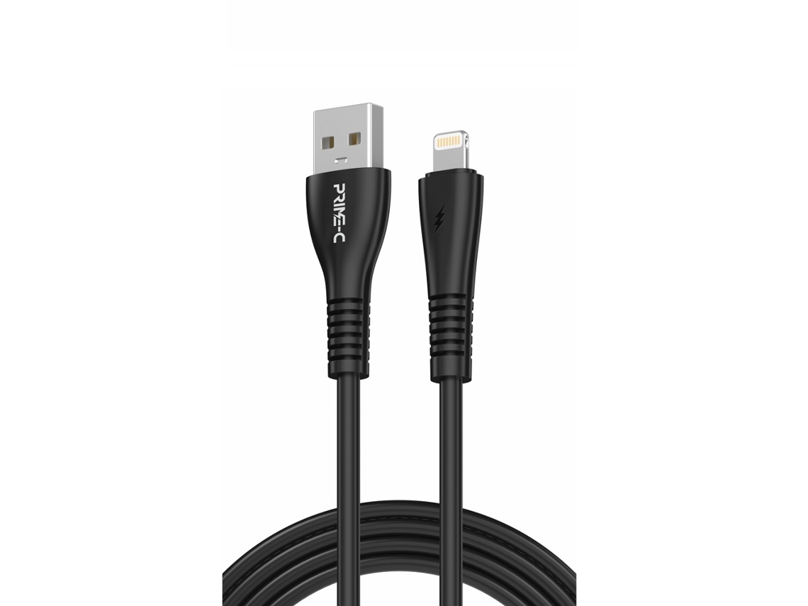 Cabo De Dados Usb Para Carregamento Rápido De Iphone, 1 Metro, Branco, Classe 3a, Alta Rigidez, Resistente A Dobras Preto PAPRIKA