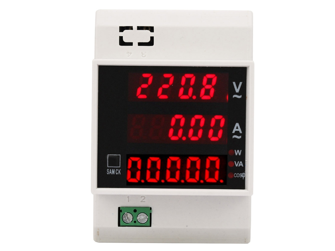 Laxiscreed Medidor De Energia Digital Com Display Led E Medição Multi-funcional De Potência