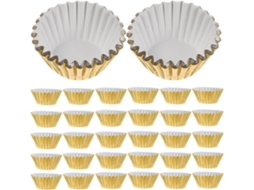 500 Forminhas De Papel Douradas Para Mini Cupcakes E Muffins, Antiaderentes E Duráveis, Ideais Para Casamentos, Chás De