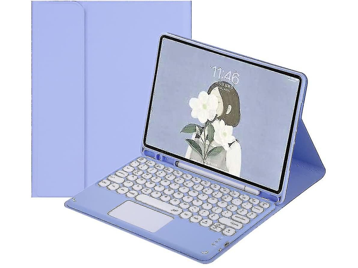 Capa Com Teclado Bluetooth Removível Para Ipad Pro 12,9 Polegadas E Botão Redondo Aquaforge