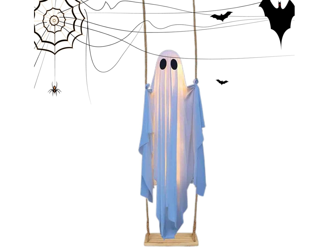 Fantasma de Halloween Decoração de Fantasma Oscilante para Exterior Decoração Assustadora para Pendurar em Casas CHABERLU