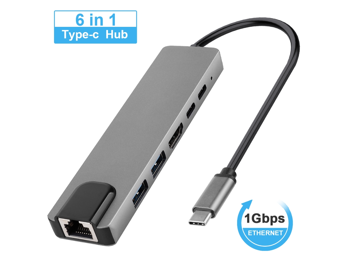 Adaptador Usb C Hub LAXISCREED 6 em 1