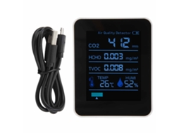 Sensor de Luz Digital YURU AS803 com LCD, sonda de 180°, 200000 Lux