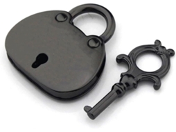 Cadeado Decorativo De Metal Com Chave E Acessórios Fixação 1 Unidade