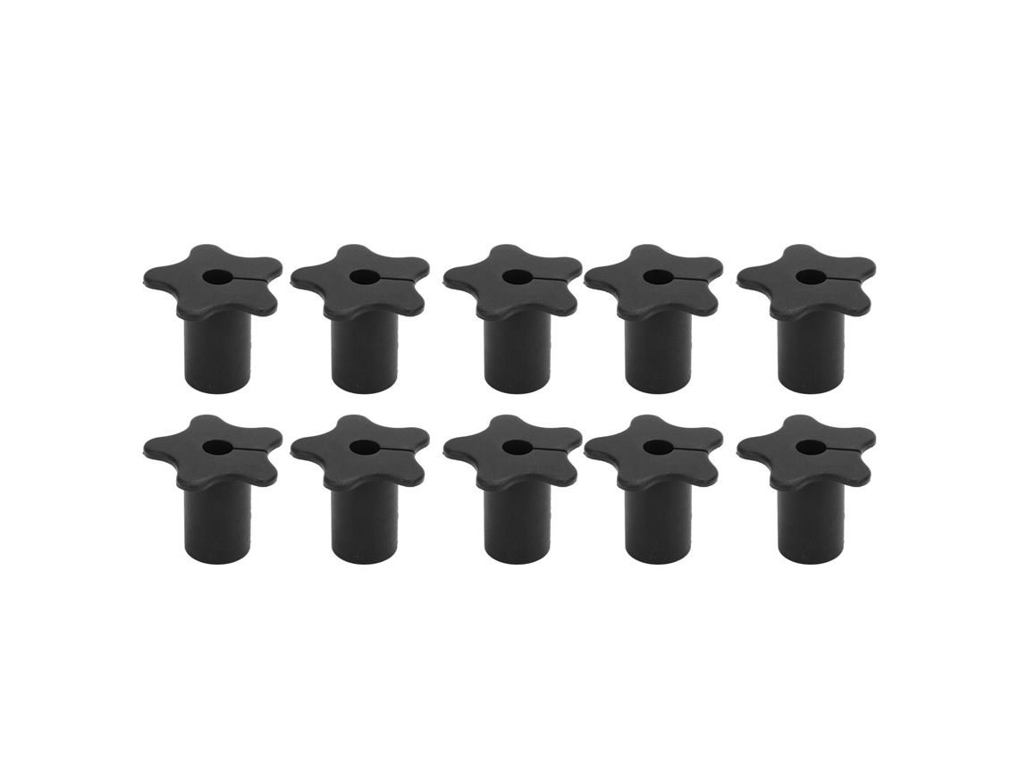 Conector Parede Cabo Satélite Silicone 16mm Preto