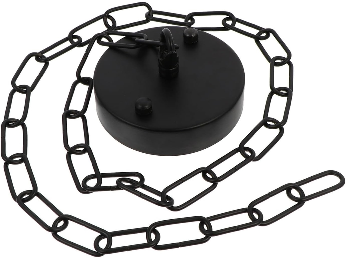 Corrente De Ferro Preta Para Lustre E Luminária, Acessório Teto Com
