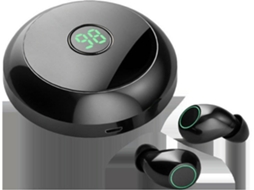 Auriculares Mni In Ear NISSGU True Wireless Bluetooth com Cancelamento de ruído Preto
