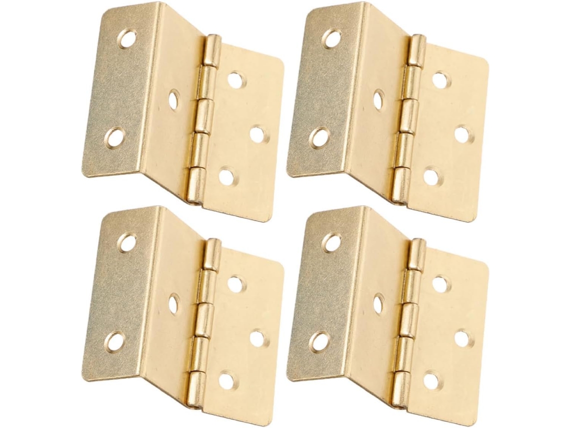 Conjunto De 4 Dobradiças Triplas Vintage Reforçadas Com 6 Furos Para Portas Armários Madeira, Móveis E Cozinha