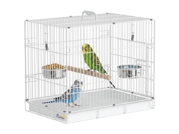 Gaiola Portátil Dobrável Para Aves, Ideal Para Viagens, Poleiro De Madeira E Tigelas Em Aço Inoxidável