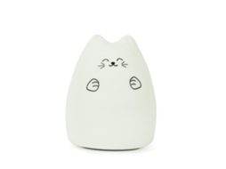 Luminária Noturna, Luminária Noturna de Silicone em Formato Gato com 7 Cores e Função Mudança Cor Via Usb BRILVIBERA