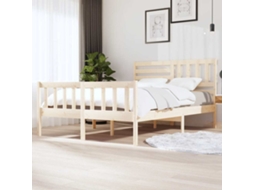 Vidaxl Estrutura De Cama 140x200 Cm Madeira Maciça