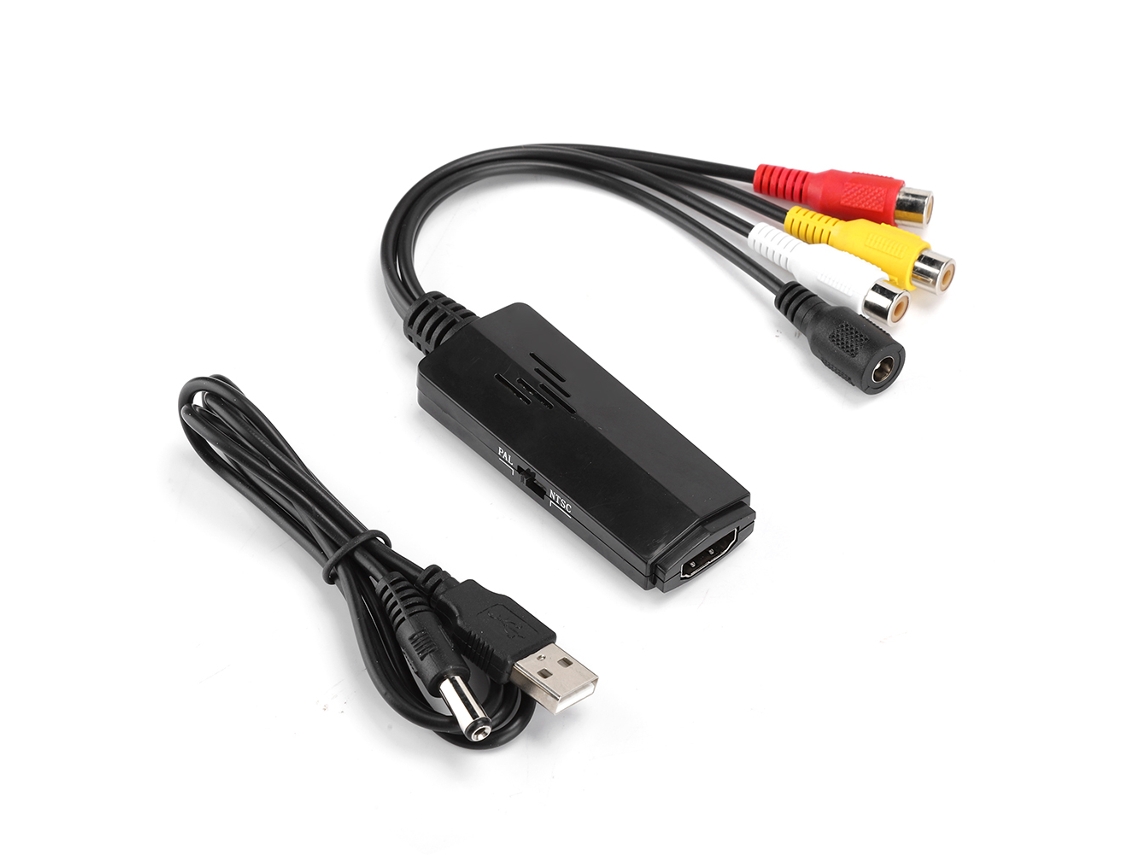 Conversor Hdmi Para Av Rca Conversão De Sinal Para Tv Vhs Vcr Dvd