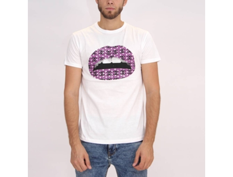 T-Shirt de Homem FUCK YOUR FAKE Sapatos Tecido Branco (XS)