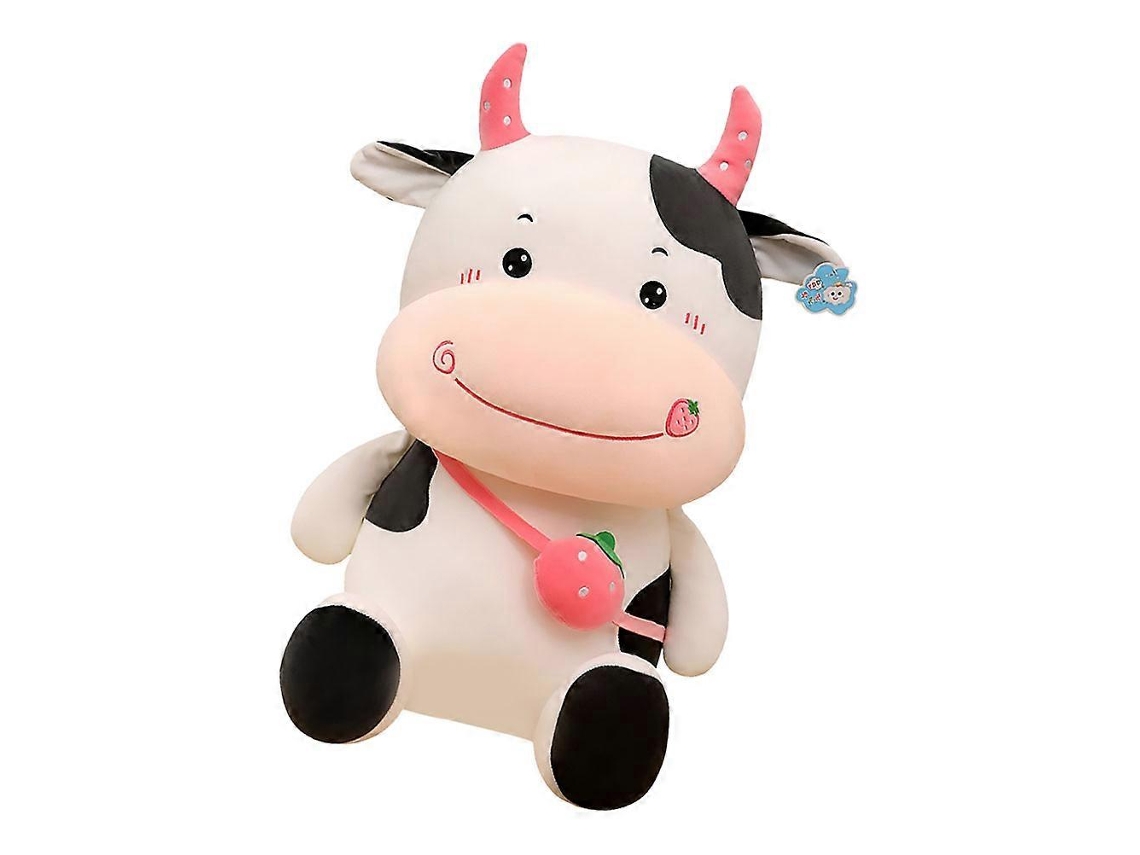Brinquedo De Pelúcia Vaca Com Bolsa De Morango, Macio E Confortável