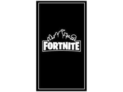 Toalha De Praia Microfibra Fortnite Preta