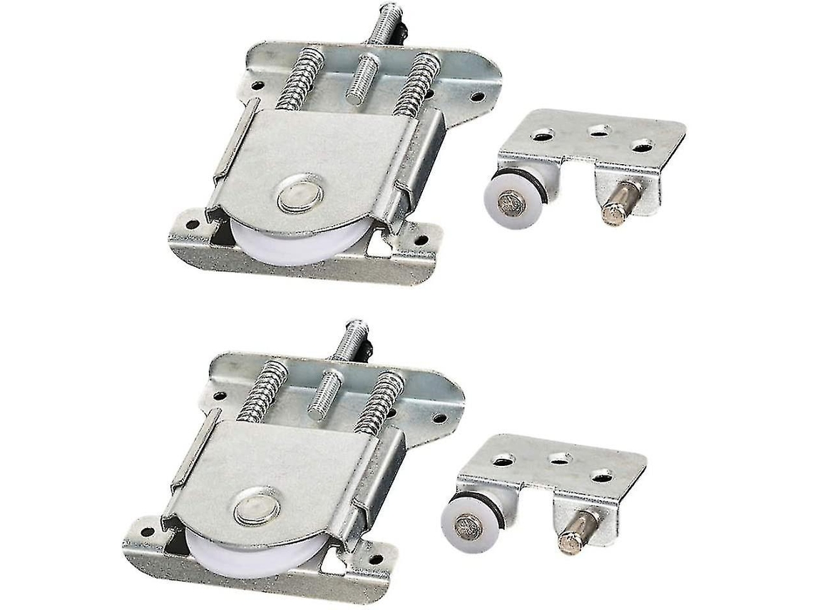 Rebe-kit Conjunto de 2 Rodízios para Porta de Guarda-Roupa Deslizante com Rodas, Amortecedor e Capacidade de Carga de 20kg Ssxjv