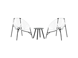 Garden Chair Set, Garden Chair Sets Vidaxl Branco Rattan / Vime (n/a)